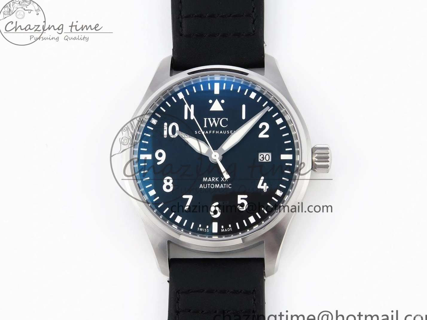 MIROTIME 0329 Pilot Mark XX IW328201 ZF 1:1 Best Edition Black Dial on Black Leather Strap A Affordable 7028